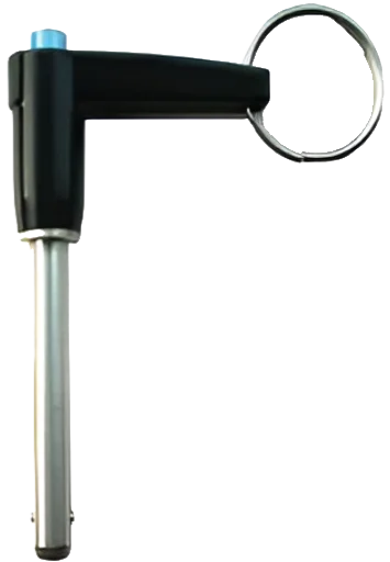 Smart Block Pin button L handle single acting side view