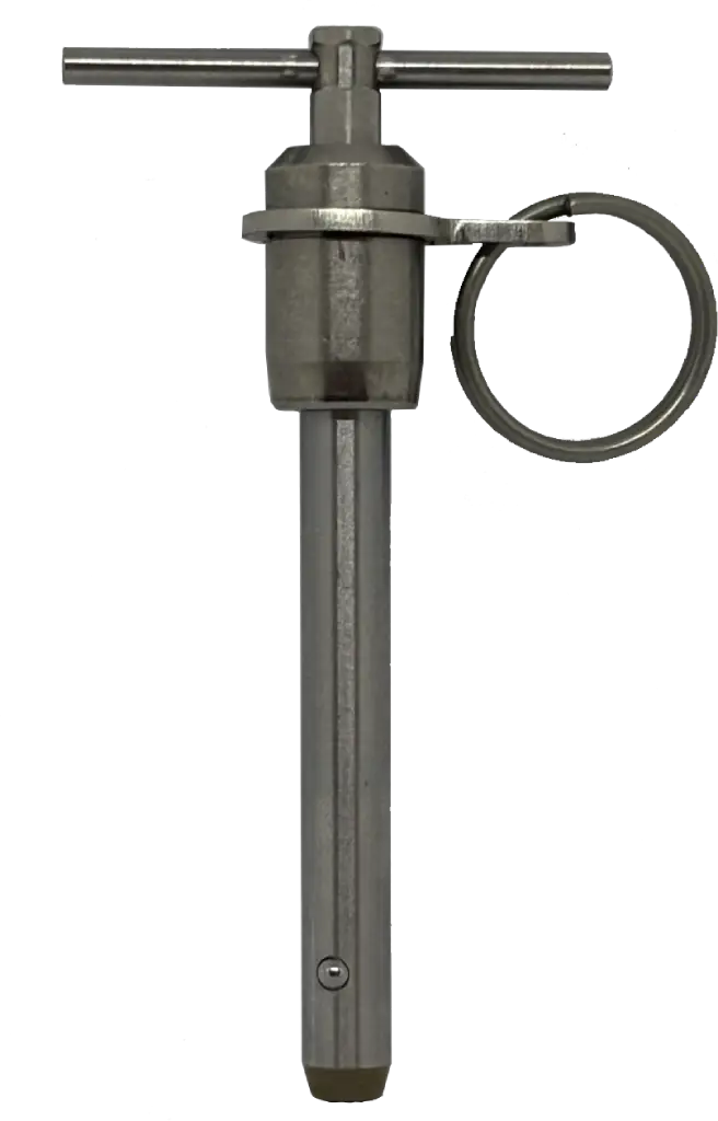 Smart Block Pin button T handle double acting side view